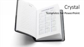  Presentation with diary - Theme with pocket diary showing 2011 calendar background and a white colored foreground