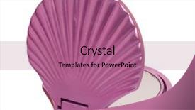  Presentation with mirror - Slide deck having pocket makeup mini mirror isolated background and a  colored foreground