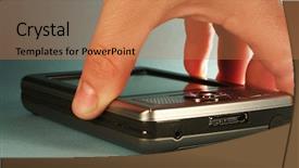  Presentation with breast cancer pocket - Colorful slide deck enhanced with pocket-pc backdrop and a coral colored foreground