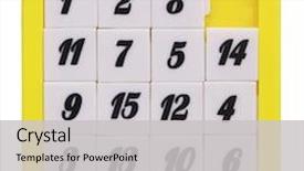  Presentation with game - Beautiful PPT layouts featuring pocket sliding fifteen puzzle game backdrop and a light gray colored foreground