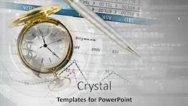  Presentation with digital - Slide deck featuring pocket-watch-and-business-concepts background and a  colored foreground