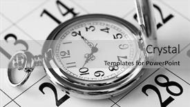  Presentation with vintage antique pocket watch vintage - Amazing slide deck having pocket watch laying on calender backdrop and a light gray colored foreground