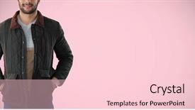  Presentation with pink white - Cool new slides with pockets posing against white background backdrop and a lemonade colored foreground