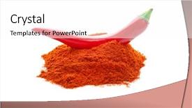  Presentation with chili - Audience pleasing presentation theme consisting of pod on pile of chili backdrop and a white colored foreground