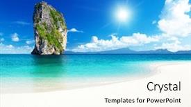  Presentation with krabi - Amazing slides having poda island in krabi thailand backdrop and a cream colored foreground