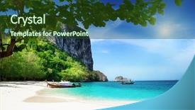  Presentation with thailand - Slides consisting of poda island in thailand background and a tawny brown colored foreground