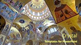  Presentation with resurrection - Beautiful PPT layouts featuring podgorica-montenegro-august-09-2016 backdrop and a tawny brown colored foreground