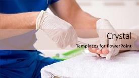  Presentation with feet - Slide deck featuring podiatrist treating feet during procedure background and a lemonade colored foreground