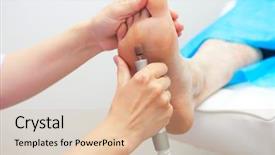  Presentation with beauty salon - Audience pleasing slide deck consisting of podiatry - female foot pedicure backdrop and a lemonade colored foreground