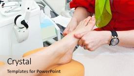  Presentation with foot massage - Beautiful slide set featuring podiatry - foot massage in a modern backdrop and a lemonade colored foreground