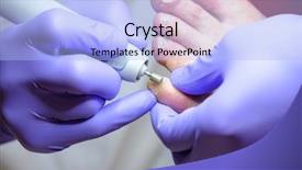  Presentation with clinic - Presentation featuring podiatry - pedicure specialist works background and a  colored foreground