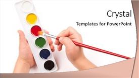  Presentation with sound pain child - Amazing presentation having poditray - child's hand paints with watercolors backdrop and a white colored foreground