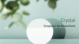  Presentation with abstract leaves - PPT theme enhanced with podium-for-cosmetic-product-presentation background and a lemonade colored foreground