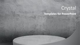  Presentation with concrete - Slide deck enhanced with podium-on-floor-old-interior background and a gray colored foreground