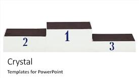  Presentation with podium finish - Colorful PPT theme enhanced with law - rule breaker stencil print backdrop and a dark gray colored foreground.