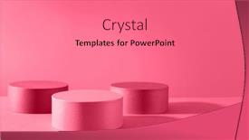  Presentation with magenta - Theme having podiums-or-pedestals-for-products background and a coral colored foreground