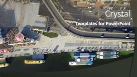  Presentation with ukraine - Theme having podol-kiev-ukraine-aerial-view background and a gray colored foreground