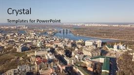  Presentation with church blue - PPT theme consisting of podol with the vladimir church background and a light blue colored foreground