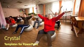  Presentation with elderly health - Colorful PPT layouts enhanced with podporozhye-russia-oct-11-fitness backdrop and a tawny brown colored foreground