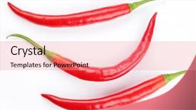  Presentation with red chilli - Amazing theme having pods spicy red chilli peppers on white background backdrop and a coral colored foreground
