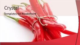  Presentation with red chilli - PPT layouts consisting of pods spicy red chilli peppers on white background background and a lemonade colored foreground