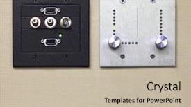  Presentation with switches - Amazing presentation theme having poer plugs machine tools - two control panel for computer backdrop and a  colored foreground