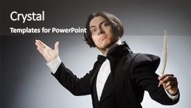  Presentation with vintage - Beautiful presentation featuring poet - funny writer with quill backdrop and a dark gray colored foreground