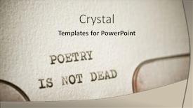 Presentation with poetry - Presentation theme having poetry-is-not-dead-text background and a lemonade colored foreground