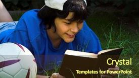  Presentation with next - PPT layouts featuring poetry kids - boy lying next to his background and a wine colored foreground