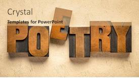  Presentation with poetry - PPT theme with poetry-word-abstract-text background and a lemonade colored foreground