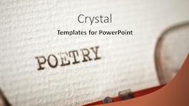  Presentation with poetry - PPT theme consisting of poetry-word-written background and a sky blue colored foreground