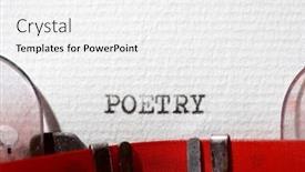  Presentation with poetry - PPT theme enhanced with poetry-word-written background and a white colored foreground