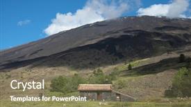  Presentation with refuge - Slide deck featuring refugge - poggio la caccia refuge background and a tawny brown colored foreground