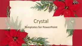  Presentation with border flower - Slide deck consisting of poinsettia flower background border background and a cream colored foreground