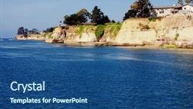  Presentation with water agriculture california - Audience pleasing presentation design consisting of point along the california coast backdrop and a ocean colored foreground