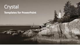  Presentation with vancouver - Slide deck featuring point atkinson light house in vancouver canada background and a gray colored foreground