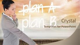  Presentation with thinking - Theme enhanced with point point b - composite image of unsmiling thinking background and a lemonade colored foreground