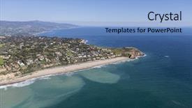  Presentation with aerial - Cool new presentation theme with point dume in malibu backdrop and a light blue colored foreground