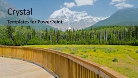  Presentation with view - PPT layouts consisting of point in mount robson visitor background and a light blue colored foreground