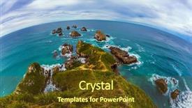  Presentation with maori new zealand native bush - Beautiful PPT theme featuring point is a landmark relief backdrop and a  colored foreground