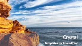  Presentation with africa continent - Cool new presentation theme with point of the african continent backdrop and a ocean colored foreground