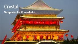  Presentation with terracotta army - Colorful PPT layouts enhanced with point of the silk road backdrop and a seafoam green colored foreground