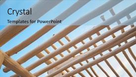  Presentation with structure - Presentation design featuring point of view on canopy background and a light blue colored foreground