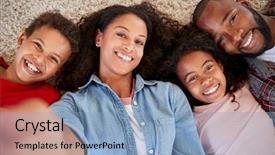  Presentation with children parents - Presentation theme enhanced with point of view shot background and a light blue colored foreground