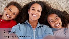  Presentation with point of view - Presentation theme having point of view shot background and a teal colored foreground