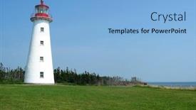  Presentation with lighthouse - PPT theme enhanced with point-prim-lighthouse-prince-edward background and a light blue colored foreground