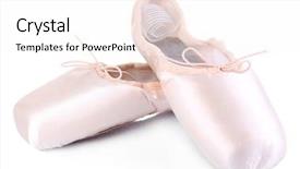  Presentation with ballet - Presentation design enhanced with pointe shoes isolated on white background and a white colored foreground
