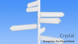  Presentation with pointer - Presentation consisting of pointer-traffic-sign-isolated background and a light blue colored foreground