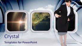  Presentation with structure design - Amazing PPT layouts having pointing against abstract blue cloud backdrop and a lemonade colored foreground