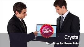  Presentation with colorful - PPT theme consisting of pointing at a colorful sale background and a  colored foreground